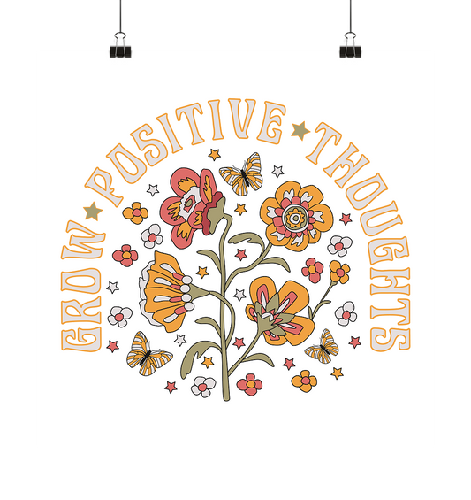 ´´Positive Gedanken´´ 1. Kollektion für Damen, Herren &, Kids - Poster 40x40